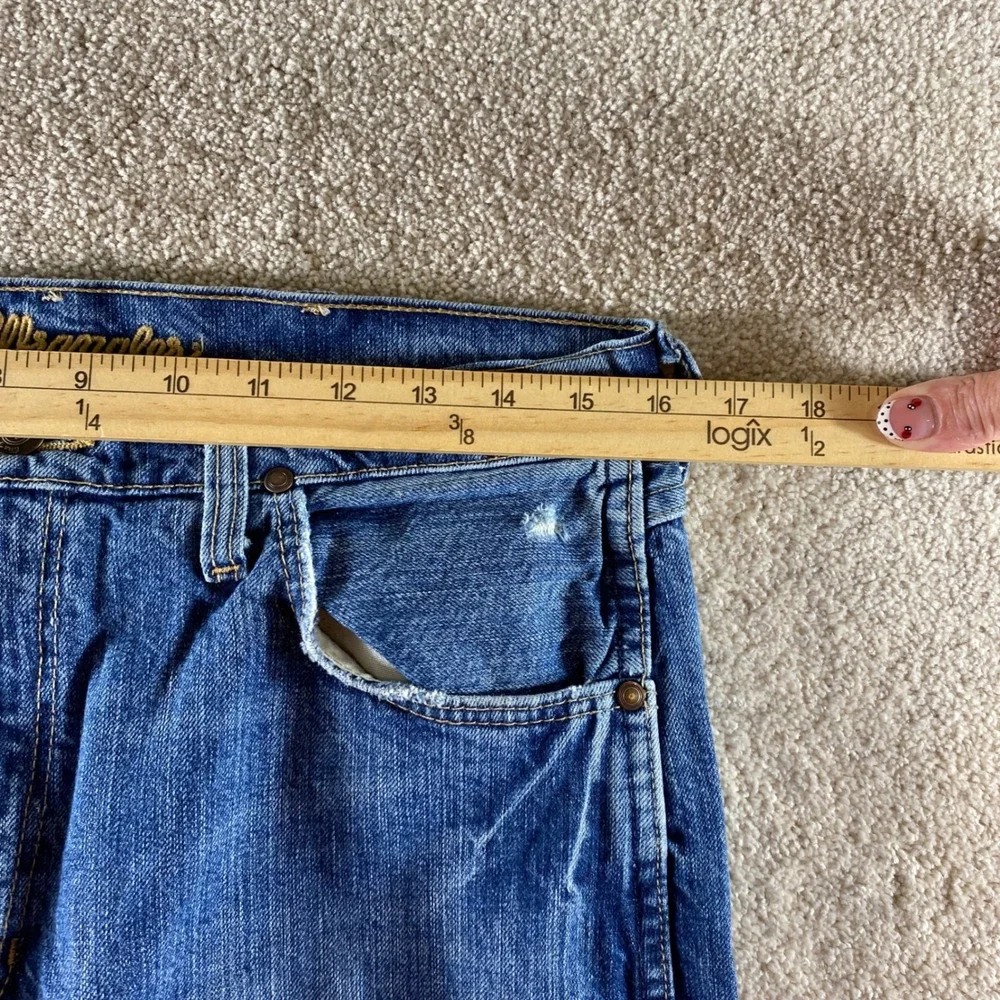 Wrangler‎ Slim Boot Jeans Mens 31x34 Blue Good Distressed Bootcut Western